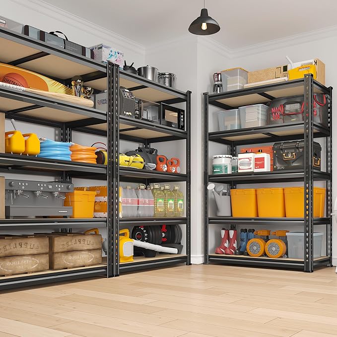 REIBII 2020LBS Storage Shelves 5 Tier Garage Shelving Heavy Duty Adjustable - Image 9