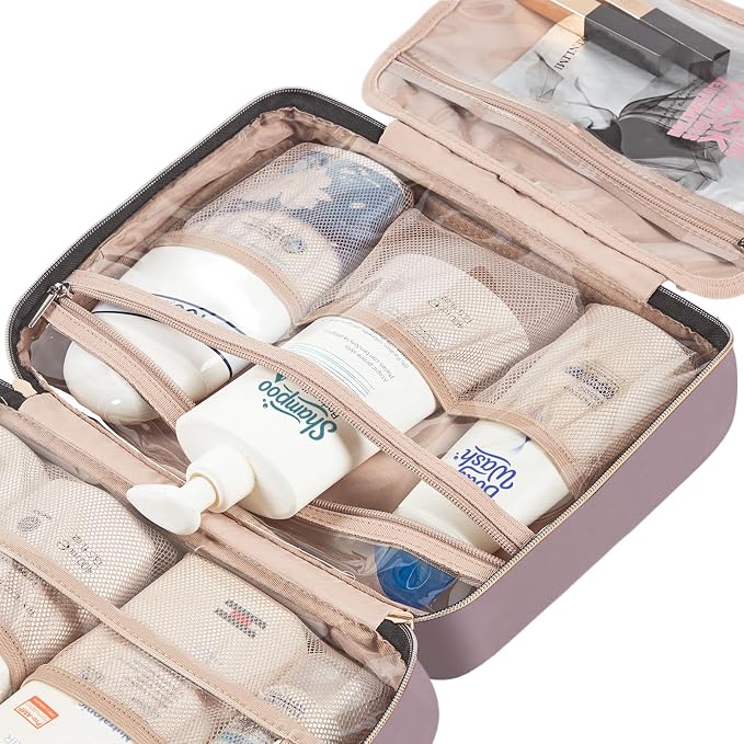 NISHEL Travel Toiletry Bag for women, Portable Hanging Organizer for Full-Sized - Image 6