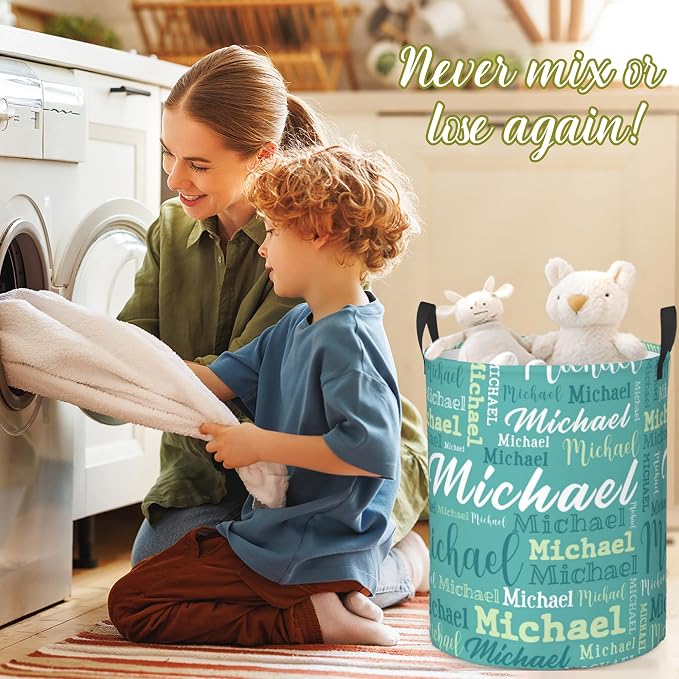 Custom Name Laundry Hamper, Personalized Laundry Baskets - Image 7