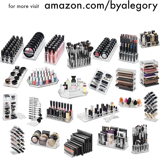 byAlegory Acrylic Lip Gloss Organizer & Beauty Makeup Holder | 24 Space - Image 6