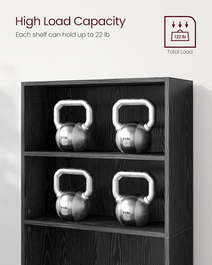 VASAGLE Set of 2 Bookshelves, 23.6 Inches Wide, 5-Tier Open Bookcases - Image 9