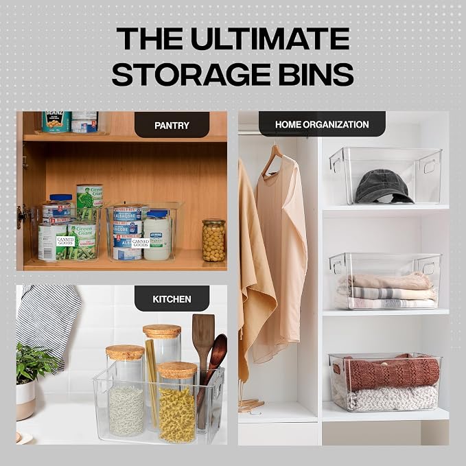 ClearSpace Clear Plastic Storage Bins – Pantry Organizers & Storage Containers - Image 9