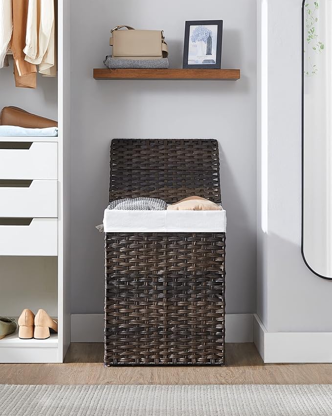 SONGMICS Laundry Hamper with Lid, 90L Clothes Hamper with 2 Removable Liner Bags - Image 9