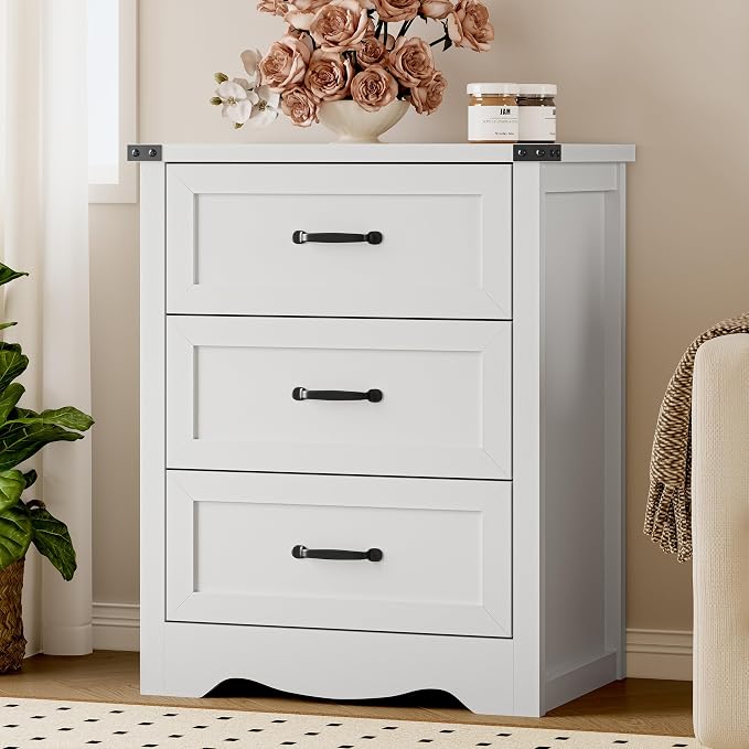 3-Drawer Dresser for Bedroom, Small Wooden Chest of Drawers - Image 8