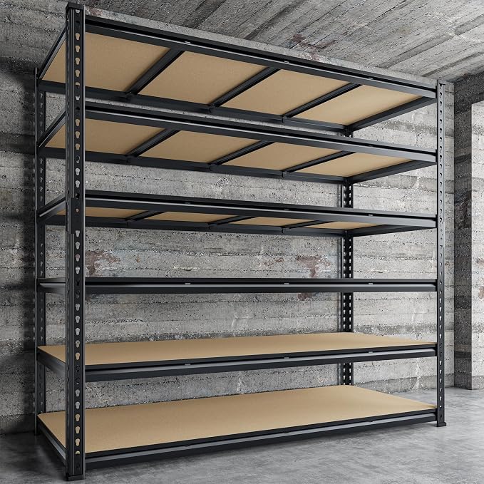 83.8"H Garage Shelving 59.8"W Metal Shelving 3000LBS Storage Shelves Heavy Duty - Image 9