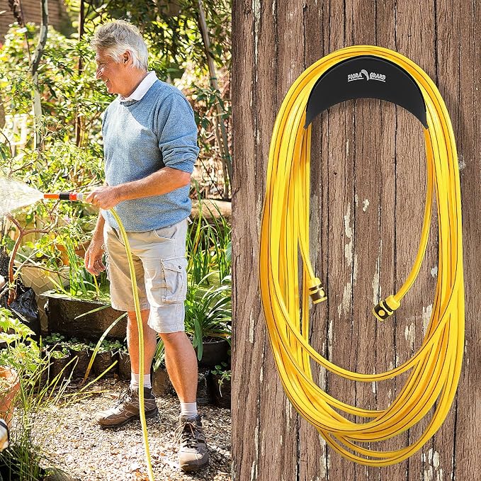 FLORA GUARD Garden Hose Holder, Heavy-Duty Hose Hanger, Holds Up to 125 ft - Image 6