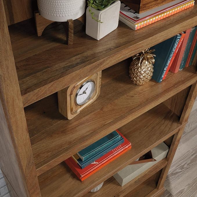 Sauder 5 Tier Book Shelf Wooden Bookcase Multipurpose Bookshelf - Image 9