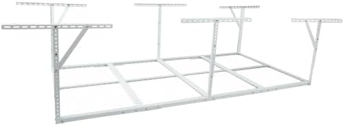 LuckyNote】4x8FT Overhead Garage Storage Rack, Heavy-Duty Metal Garage Ceiling - Image 4