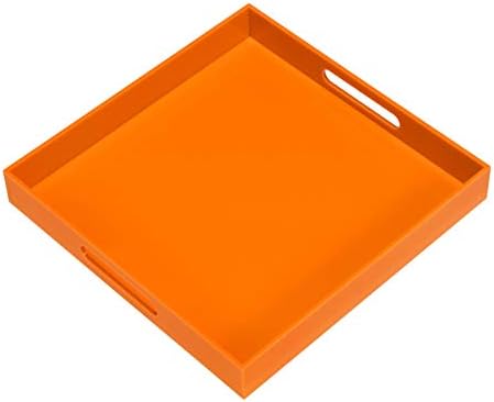 Orange Sturdy Acrylic Serving Tray by KEVLANG