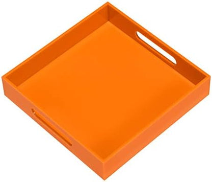 Orange Sturdy Acrylic Serving Tray by KEVLANG