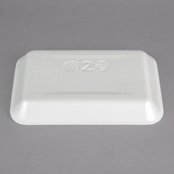 CKF 88102 White Foam Meat Tray, 8.25 x 5.75 x 0.75 Inches, Single Compartment - Image 2