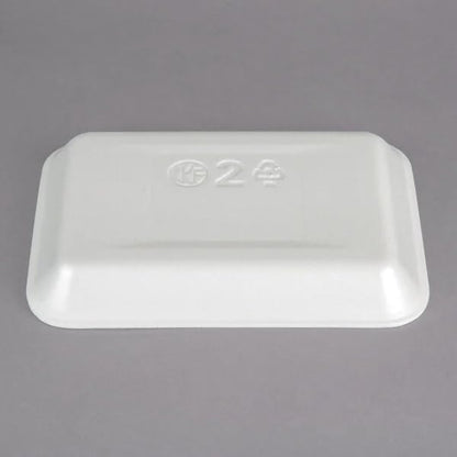 CKF 88102 White Foam Meat Tray, 8.25 x 5.75 x 0.75 Inches, Single Compartment - Image 2