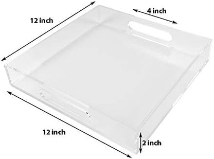 Clear Sturdy Acrylic Serving Tray - Image 2