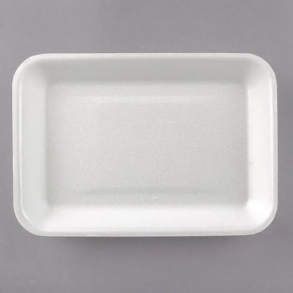 CKF 88102 White Foam Meat Tray, 8.25 x 5.75 x 0.75 Inches, Single Compartment by Glownary