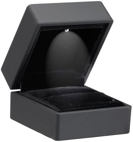 Allure - Luxury Ring Box With LED Light, Square Shaped Elegant Diamond Ring Case - Image 5