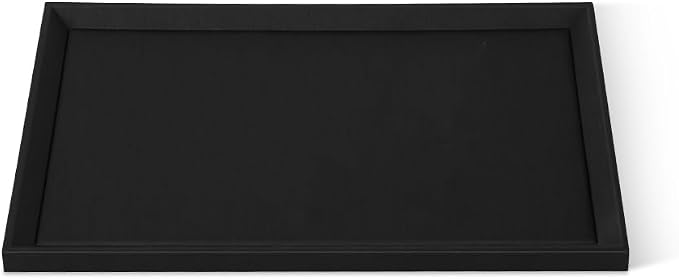 Stackable Jewelry Trays, Leather Tray, Premium Black Jewelry Flat Trays by Yinbeini