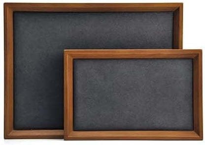 Oirlv Solid Wood Small Jewelry Tray Trade Showcase Countertop Jewelry Display - Image 2