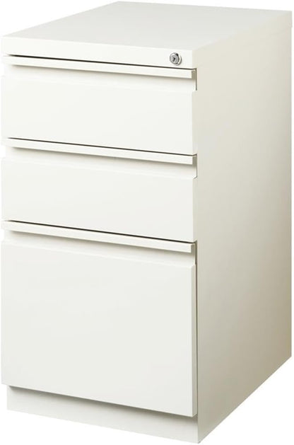 Pemberly Row 3 Drawers 27.75" Vertical White Metal Filing Cabinet Lockable - Image 4