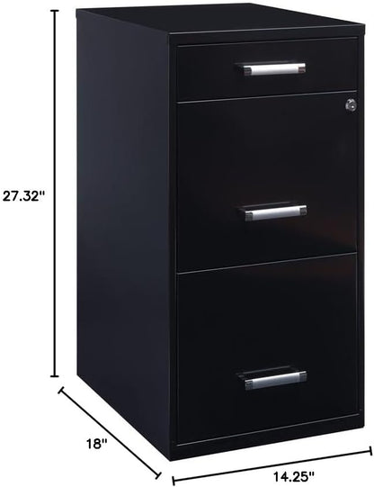 Scranton & Co 27.32" H x 18" D 3-Drawer Modern Metal Filing Cabinet - Image 2