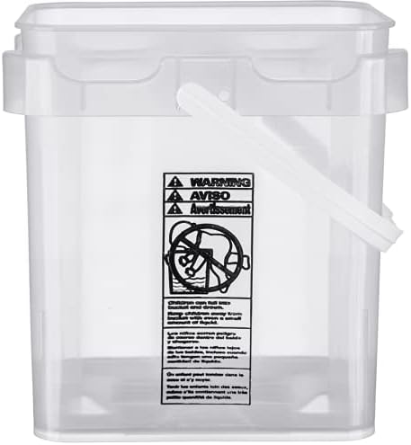 House Naturals 4 Gallon Food Grade Plastic Square clear bucket pail - Image 2