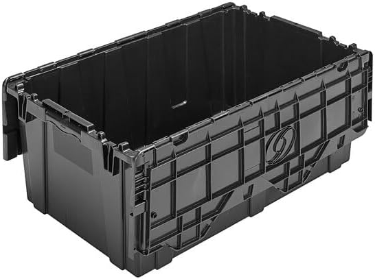 Plastic Storage Tote with Flip Lid, 26-7/8 x 16-7/8 x 12-1/8 inches - Image 2