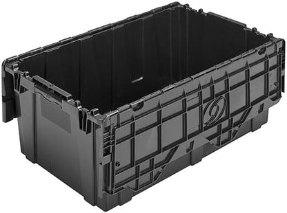 Plastic Storage Tote with Flip Lid, 26-7/8 x 16-7/8 x 12-1/8 inches - Image 2