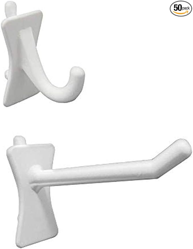 PegPro® J & 2" Hooks Kit for Standard “Wood Fiber” pegboard – Durable Plastic by PegPro%C2%AE