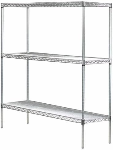 Omega 14" Deep x 72" Wide x 86" High 3 Tier Gray Starter Shelving Unit by OmegaProductsCorporation