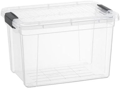 Superio Clear Storage Box with Lid, 2.5 Quart Plastic Container Bins by Superio