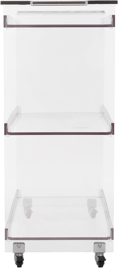 3-Drawer Rolling Storage Cart, Plastic Storage Organizer Rolling Cart - Image 8