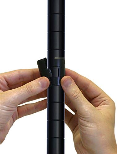 Omega 24" Deep x 60" Wide x 74" High 3 Tier Black Starter Shelving Unit - Image 3