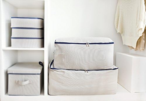 Pack of 2, 27.5 * 19.7 * 11", 100% Cotton Breathable Soft Big Storage Bags - Image 4