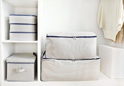Pack of 2, 27.5 * 19.7 * 11", 100% Cotton Breathable Soft Big Storage Bags - Image 4