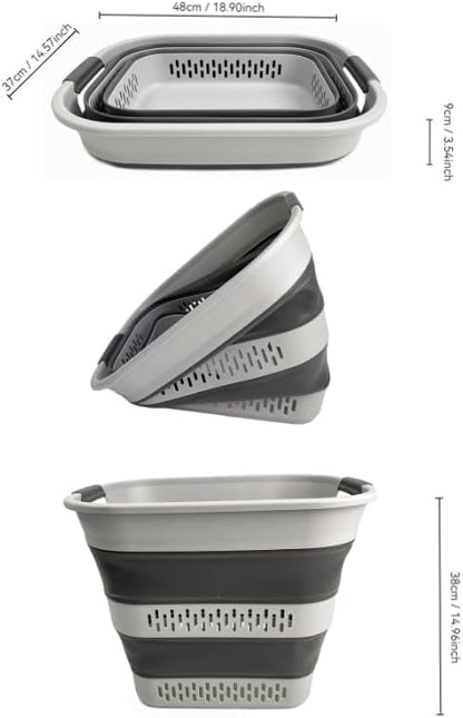 SAMMART 40L Collapsible Plastic Laundry Basket - Image 7