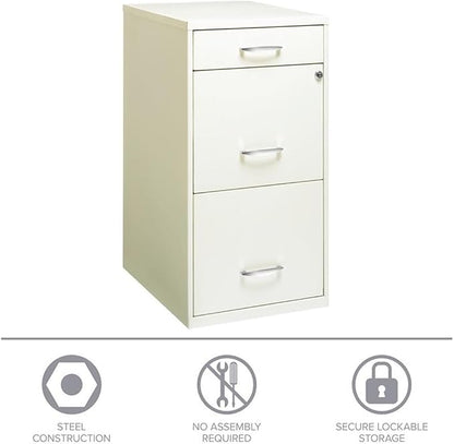 Scranton & Co Set of 2 18" D 3-Drawer Metal Filing Cabinet - Image 9