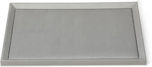Jewelry Flat Tray, Leather Tray, Premium Grey Jewelry Tray, Jewelry Organizer by Yinbeini