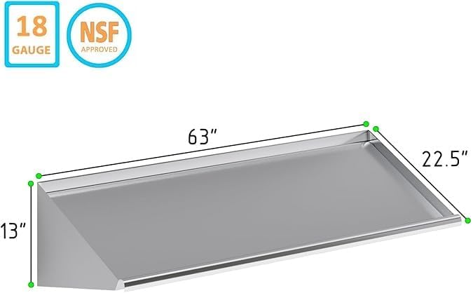 304 Stainless Steel Slanted Wall Rack Shelf - Image 2