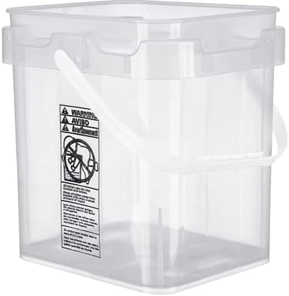 House Naturals 4 Gallon Food Grade Plastic Square clear bucket pail - Image 3