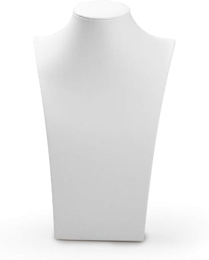 Oirlv White Leather Jewelry Bust Necklace Display Stand Trade Show Jewelry - Image 6