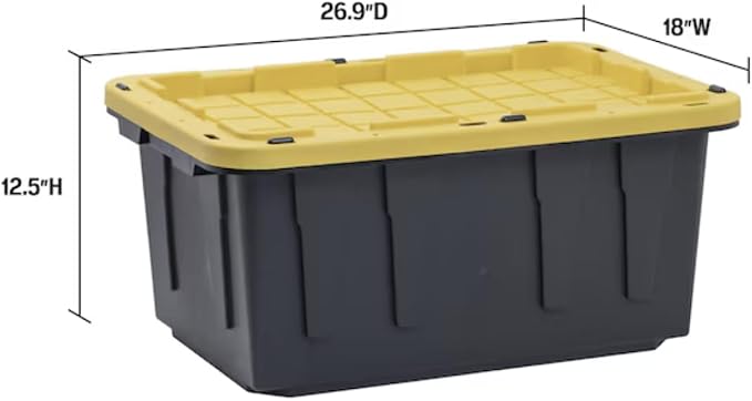 17 Gallon Storage Bin Heavy Duty Stackable Storage Tote - Image 2
