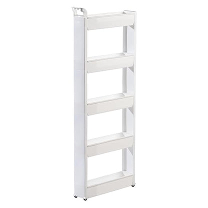 Miles Kimball 5 Tier Slim Cart, Durable Plastic, Easy Assembly, Holds Up to 6.5 by MilesKimball