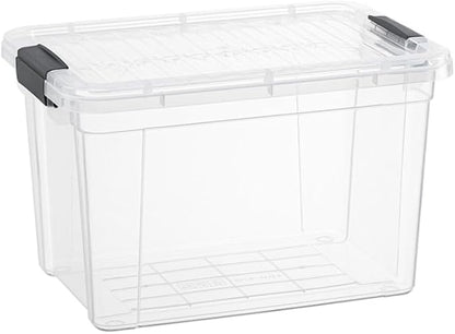 Superio Clear Storage Box with Lid, 8.75 Quart Plastic Container Bins by Superio