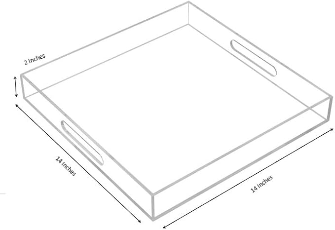 Clear Sturdy Acrylic Serving Tray - Image 2