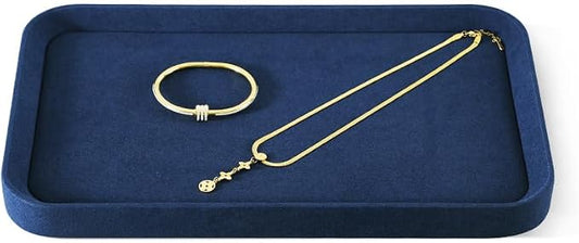 Jewelry Display, Microfiber Valet Tray, Luxury Jewelry Drawer Organizer by Yinbeini