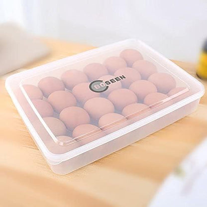 Egg Holder for Refrigerator, Deviled Egg Containers Large Plastic Egg Tray - Image 6