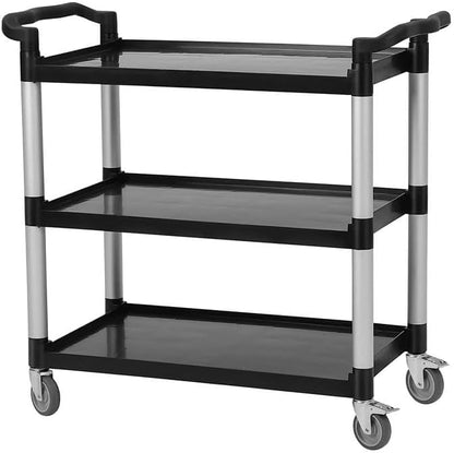 3-Shelf Service Cart，42" Wx20 Dx39 H，360 Lbs Heavy Duty Utility Cart ，Rolling by TROPOW
