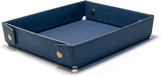 LLmoway PU Leather Valet Tray Nightstand Desk Organizer by LLmoway
