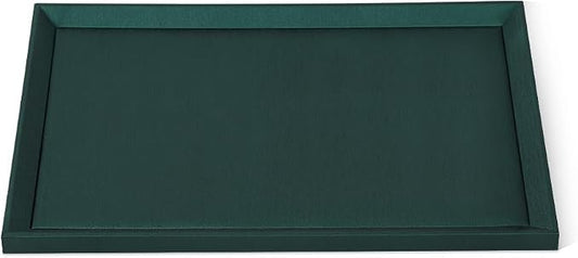 Flat Tray For Jewelry, Premium Green Leather Jewelry Tray, Large Jewelry by Yinbeini