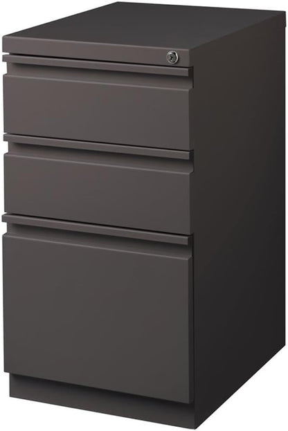 Pemberly Row 3 Drawers 27.75" Vertical Espresso Metal Filing Cabinet Lockable - Image 3
