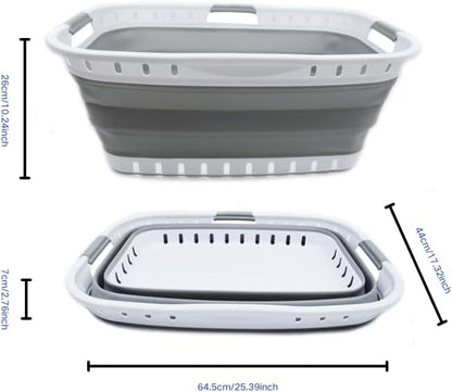 SAMMART 44L Collapsible Plastic Laundry Basket - Image 2
